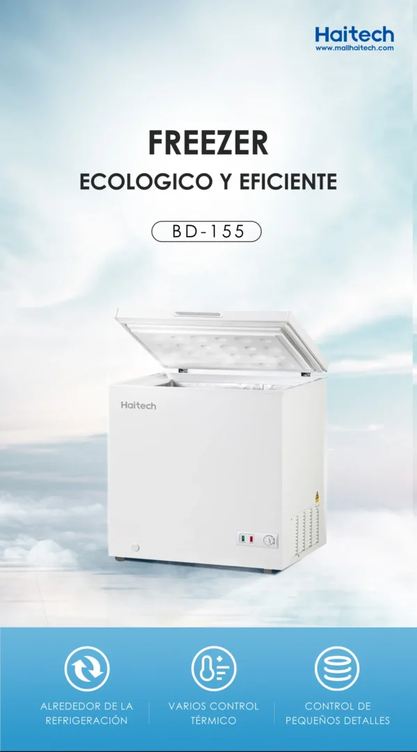 Freezer Horizontal Congelador Nevera 5.6cu.ft (155L) BD-155 - Imagen 7