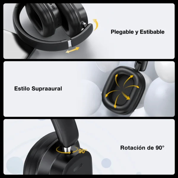 1HORA Audifonos Inalambricos Diadema AUT250 - Imagen 6
