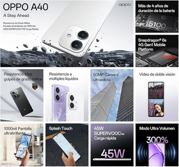 OPPO A40 4G 256GB - Imagen 3