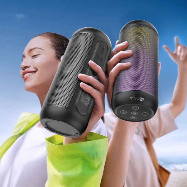 1 Hora Bocina Bluetooth Portatil 10W, 2400mAh con Iluminación RGB Ajustable - Imagen 2