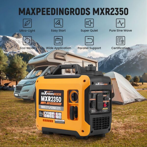 Generador inversor portátil MaXpeedingrods de 2350 W, equipo ligero de gasolina . - Imagen 3