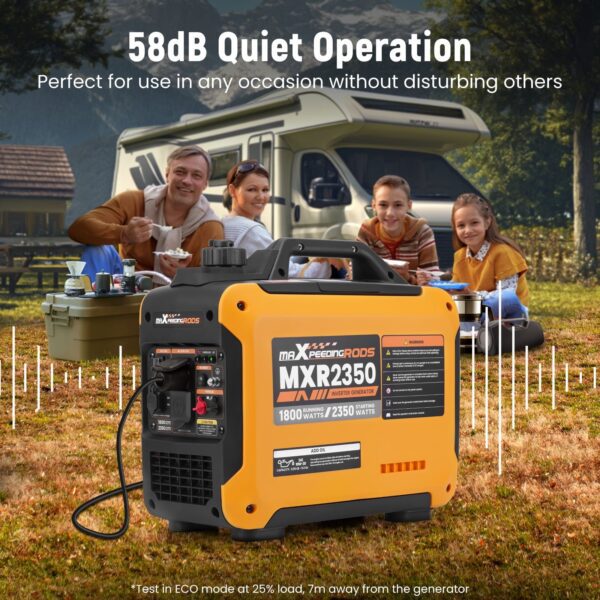 Generador inversor portátil MaXpeedingrods de 2350 W, equipo ligero de gasolina . - Imagen 4
