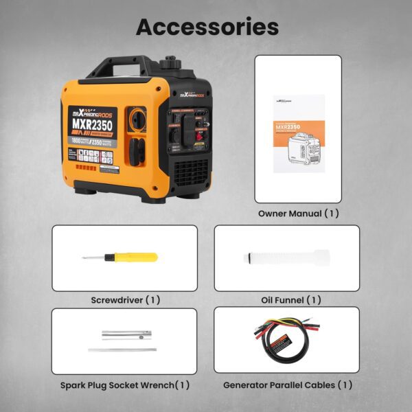 Generador inversor portátil MaXpeedingrods de 2350 W, equipo ligero de gasolina . - Imagen 8