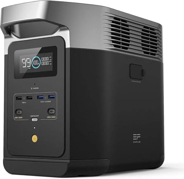 EF ECOFLOW - Estación de energía portátil DELTA 2, batería de 1024 Wh LiFePO4 (LFP), salida de 1800 W AC/100 W USB C