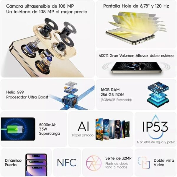Tecno Celular Spark 20 Pro 256gb ROM 8gb Ram 4g Dual Sim - Imagen 3