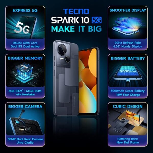 Tecno Mobile Spark 10 5G 8x128G - Imagen 3