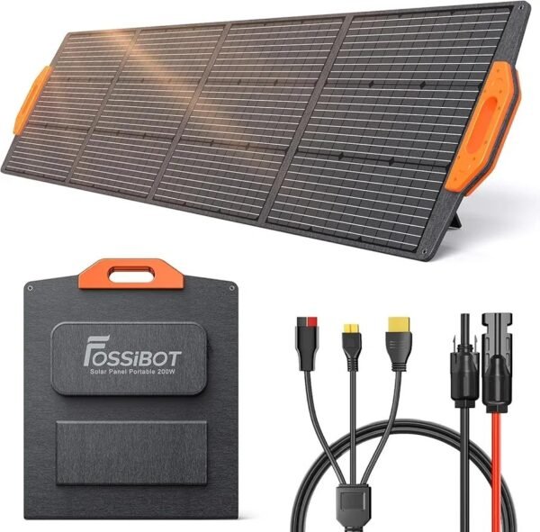 FOSSIBOT Estación de energía portátil F2400,2048Wh LiFePO4 batería con 6 × 2400 W (aumento de 4800 W), carga completa rápida de 1.5 horas con linterna LED, generador solar para uso doméstico, - Imagen 8