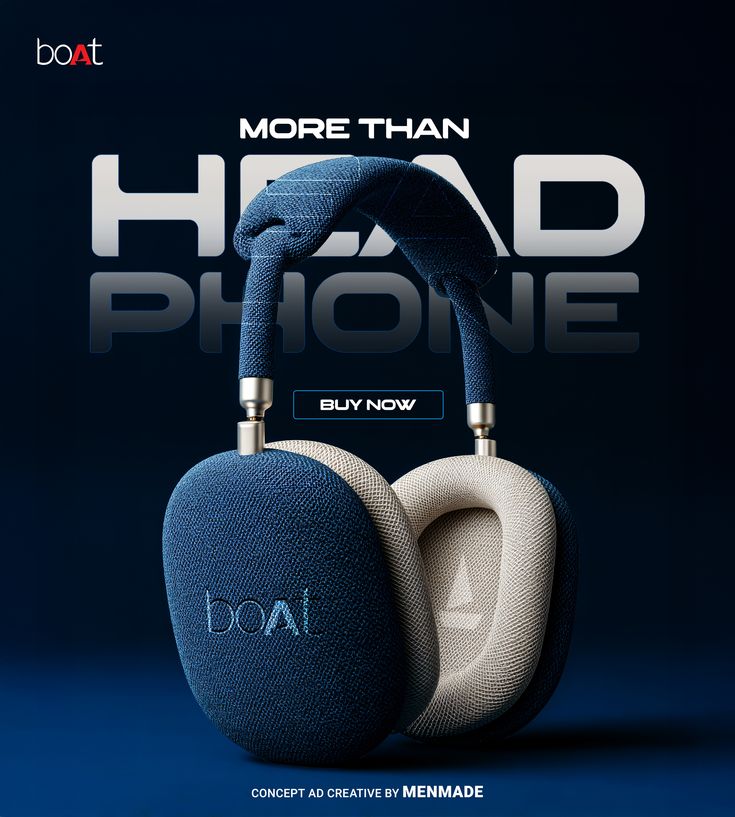 We crafted a concept ad for boAt Headphones – where immersive sound meets iconic style_