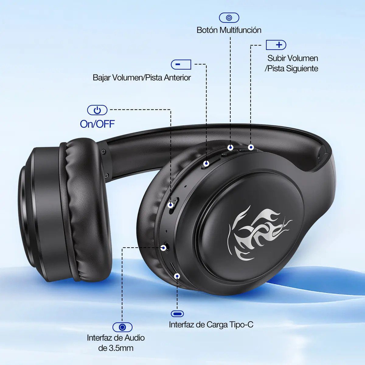 Audífonos de diadema bluetooth AUT202 – 1HORA - Imagen 4