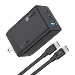 1Hora GaN Cargador 65W PD Adaptador De Carga Rápida 3 puertos gar322 – 1HORA