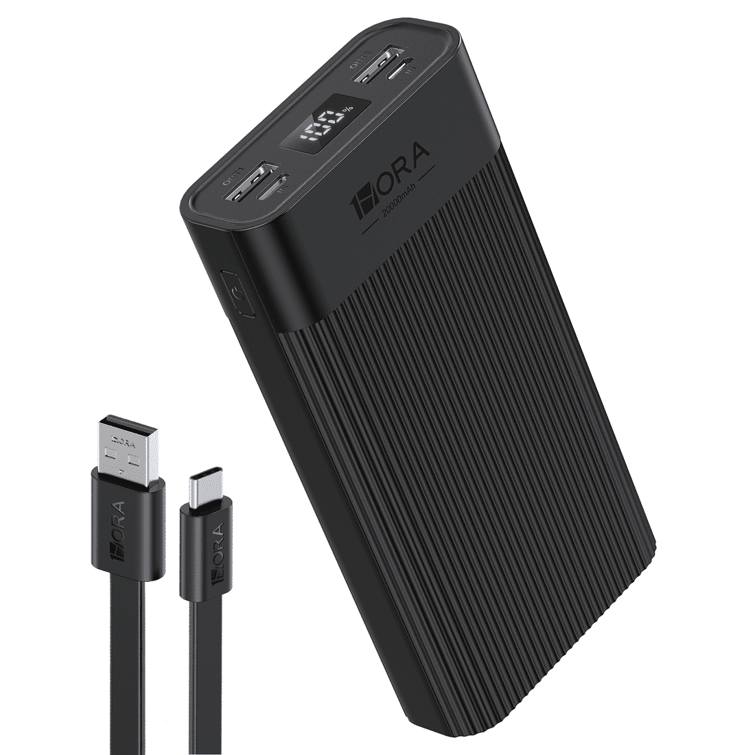 Banco de energía GAR117 de 20,000 mAh con pantalla digital 1Hora