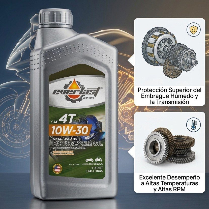 Aceites 10w30 4 Tiempos Mineral Api Sl Everlast Usa.