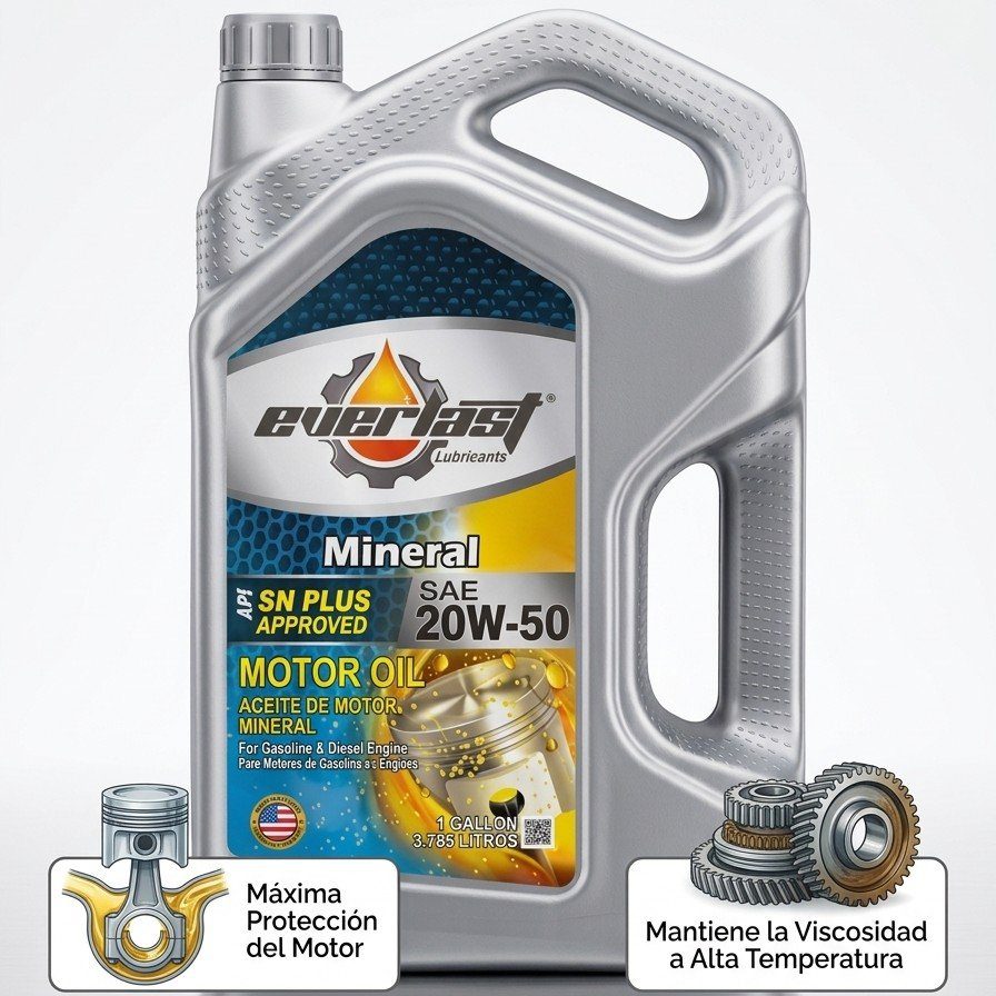 Aceite 20w50 Mineral Everlast