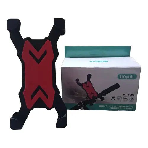 Soporte Celular Moto Bicicleta 360° Ajustable Rojo Buytiti BT - Imagen 2