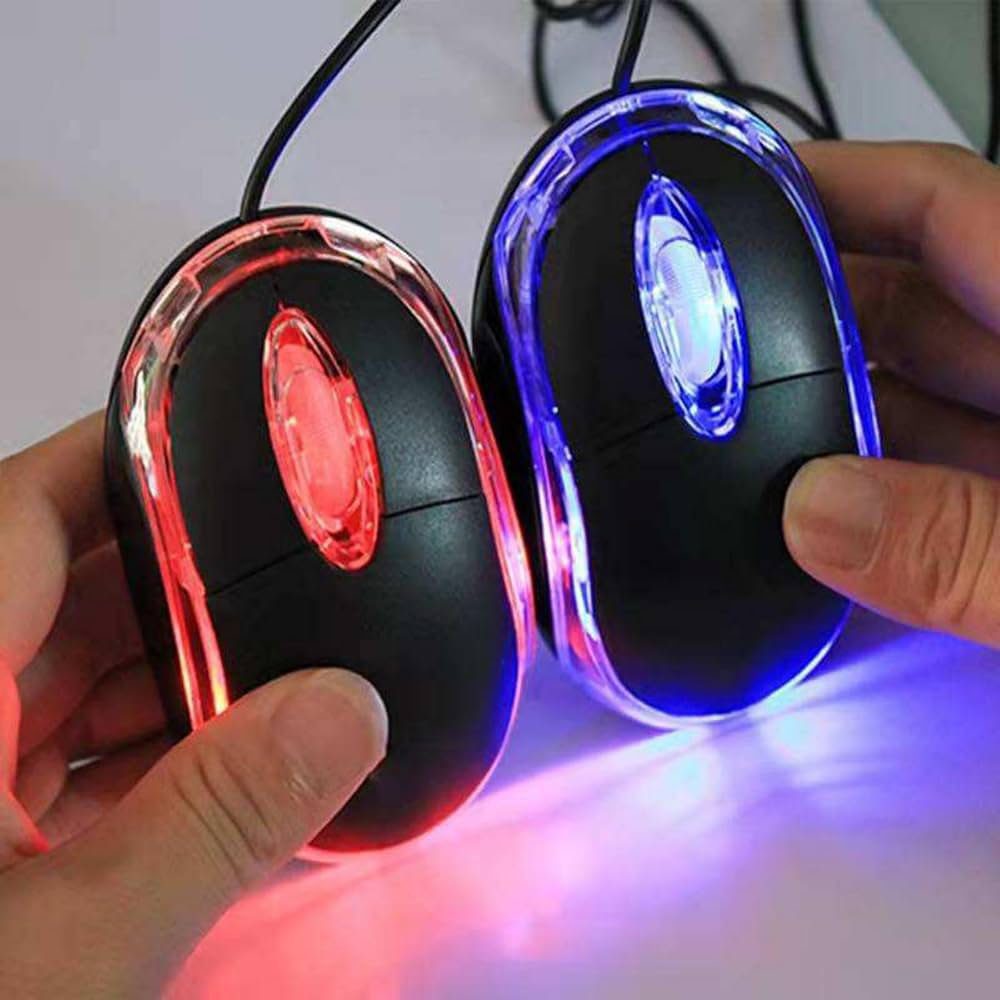 Mini Mouse con Luz LED Alámbrico USB de 1200 dpi - Buytiti