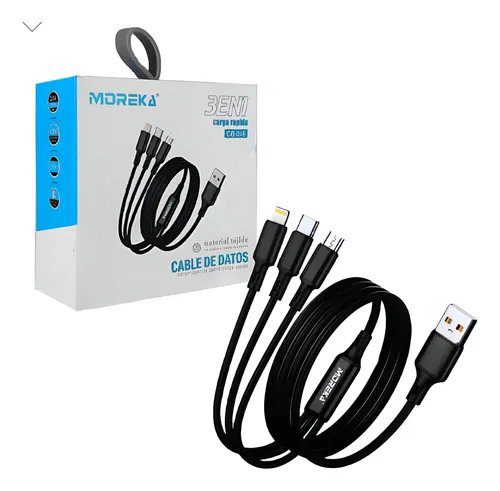 Cable Usb 3 En 1 Moreka Cb-046