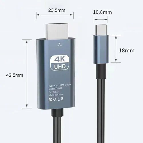 Cable Adaptador Usb Tipo C A Hdmi 4k - Imagen 2