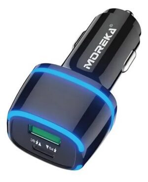 Cargador P/auto Doble Super Rápido Tipo C Y Usb 20 W