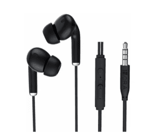 Audifonos Alámbricos In-Ear 1HORA AUT123, Mic, 3.5mm, Negro