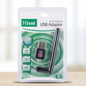 Adaptador Wireless Usb 2.4ghz 300mbps Com Antena 802.11b