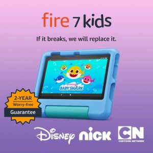 Amazon Tablet Fire 7 Kids, edades de 3-7,  controles parentales, 16 GB, azul