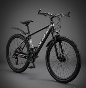 KUOX Black Storm - Bicicleta de Montaña (MTB) con Frenos de Disco medidas 26