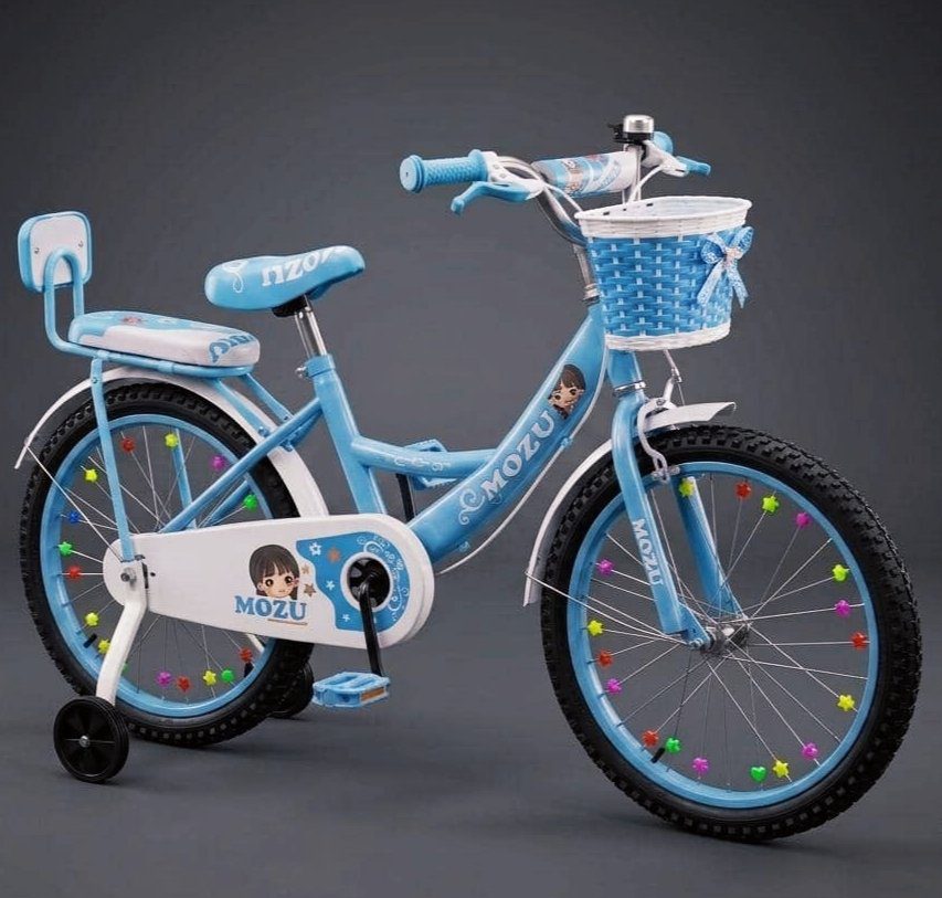 Bicicleta Infantil MOZU con Canasto y Asiento Trasero medida 20
