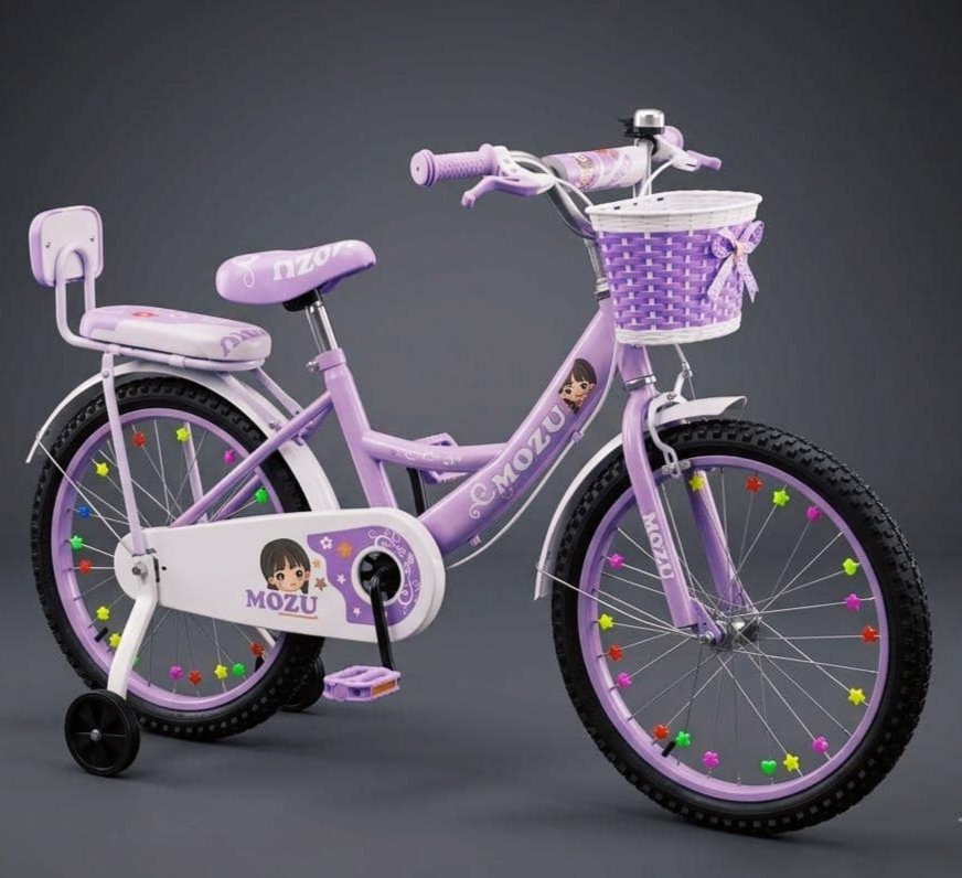 Bicicleta Infantil MOZU con Canasto y Asiento Trasero medida 20 - Imagen 3