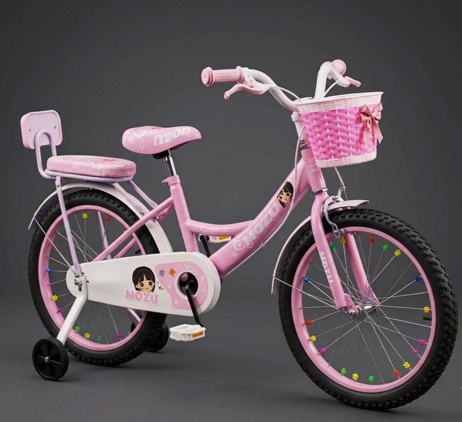 Bicicleta Infantil MOZU con Canasto y Asiento Trasero medida 20 - Imagen 2