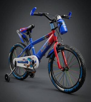 Bicicleta Infantil AHHAPI Medida 20 con Asiento Trasero y Rayos Multicolor