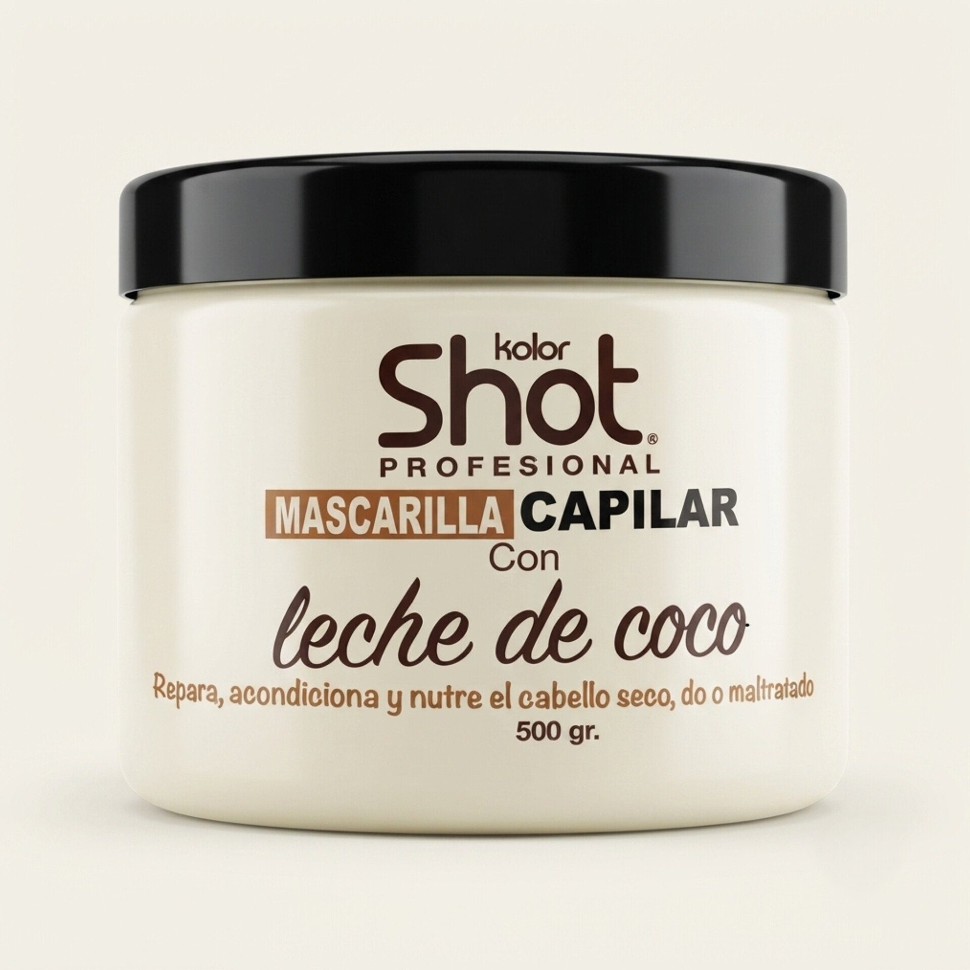 Mascarilla Capilar Kolor Shot con Leche de Coco.