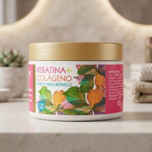 Mascarilla Capilar de Keratina + Colágeno con Ácido Hialurónico.