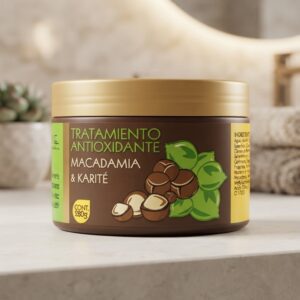 Tratamiento Antioxidante Capilar de Macadamia y Karité.