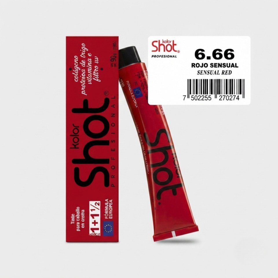 Tinte en Crema Profesional Kolor Shot 6.66 Rojo Sensual (Sensual Red)