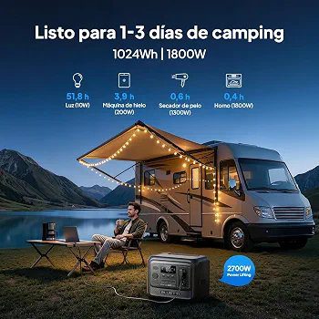 BLUETTI Elite 100 V2 Estación de Energía Portátil 1024Wh, Generador Solar - Imagen 3