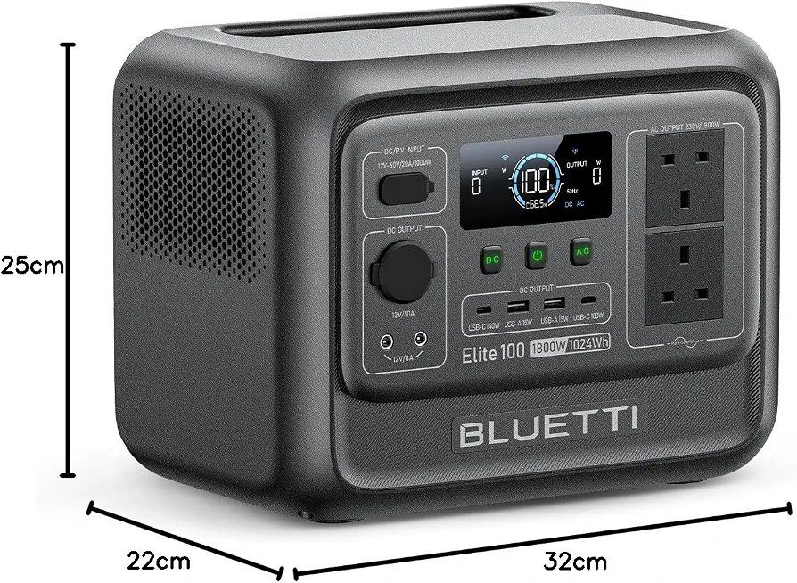 BLUETTI Elite 100 V2 Estación de Energía Portátil 1024Wh, Generador Solar - Imagen 2