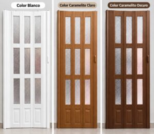 Puerta Plegable de PVC con Diseño de Vidriera (Modelo Acordeón)