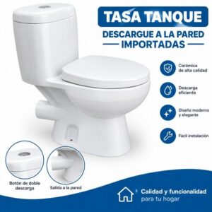 Tasa de tanque con descarga a la pared.