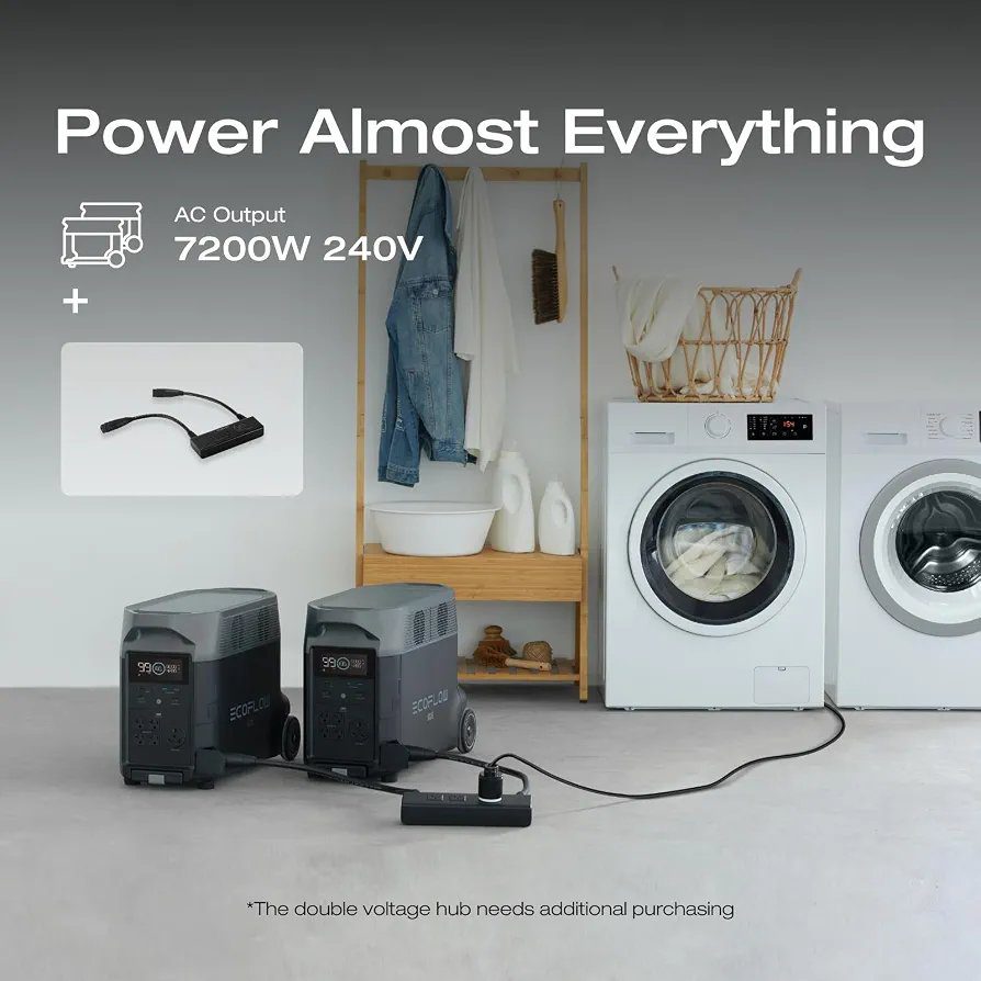 EF ECOFLOW Estación de energía portátil DELTA Pro de 3600 Wh, 5 salidas de CA de 120 V, 3600 W - Imagen 9