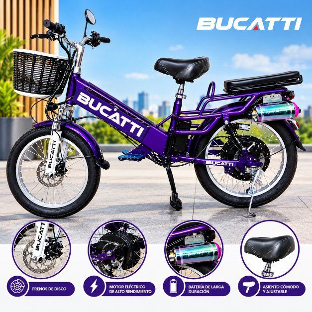 Bucatti Bicicleta Eléctrica 1000W - Imagen 3