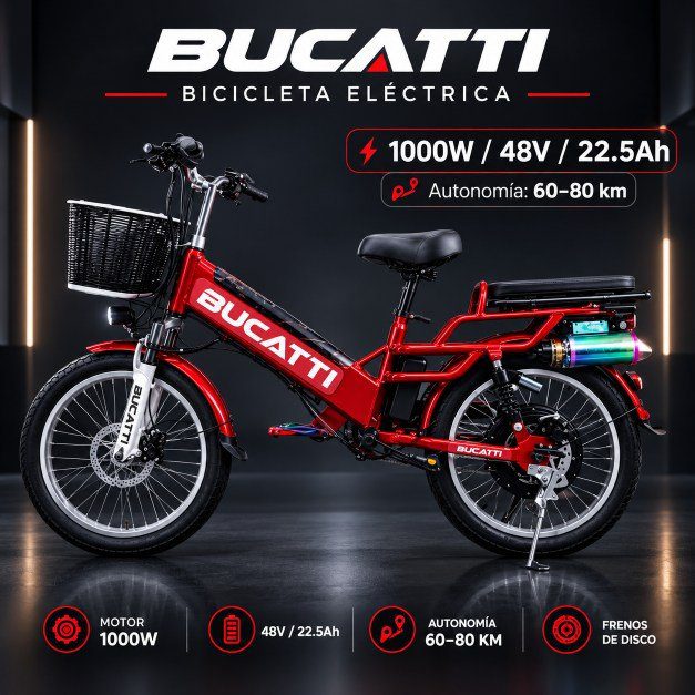 Bucatti Bicicleta Eléctrica 1000W