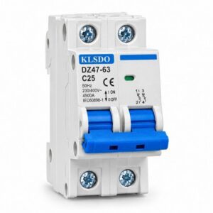 Interruptor automático magnetotérmico bipolar (2P) KLSDO DZ47-63 C25.