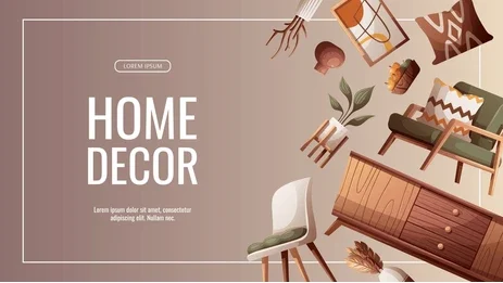 banner-design-cozy-armchair-chair-260nw-2480242009